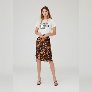 NWOT OVS Tie dye orange and black skirt